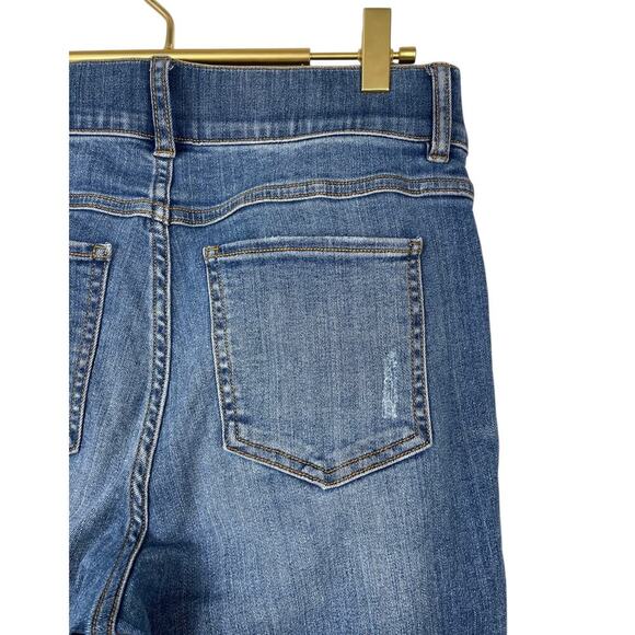 Spanx Straight-Leg Ankle Jeans Blue Medium Pull-On High Rise Casual 20356R - Picture 11 of 13